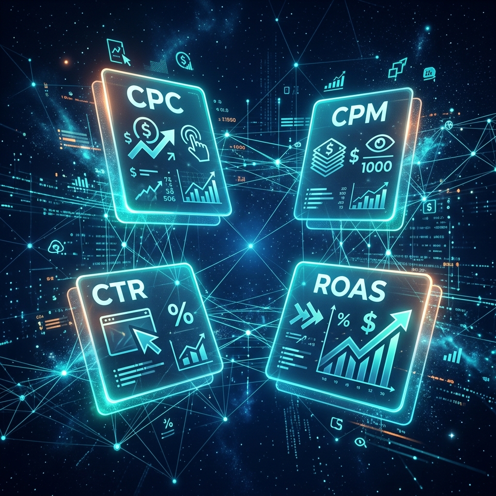 Imagem de capa do artigo: CPC, CPM, CTR, ROAS: O Glossário Definitivo de Métricas de Mídia Paga